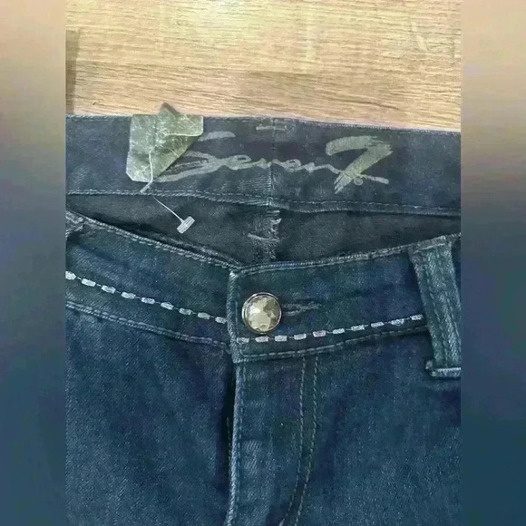 NWOT Seven7 Jeans Womens 4 Boot Cut Rocker Slim Low Rise Dark Wash Stretch Denim - Picture 9 of 11